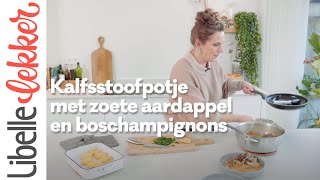 Klaar in 30 minuten kalfsstoofpotje met zoete aardappel en boschampignons [upl. by Ellednahs]