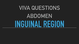 VIVA QUESTIONS  INGUINAL REGION [upl. by Ludlew847]