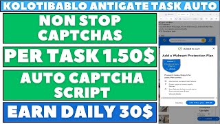 Kolotibablo Auto Antigate Task  Non Stop Captchas  Kolotibablo Auto Script  recaptcha Fun [upl. by Cram]