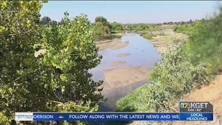 Kern River runs dry through Bakersfield [upl. by Davidde]