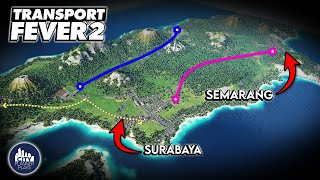 I created multiple cargo lines in Indonesia to deliver coffee to everyone in Transport Fever 2 [upl. by Ytok]