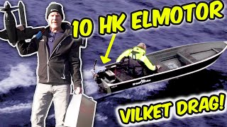 Vilket drag  testar en 10 hk elektrisk båtmotor  Laddångest Eller dags att byta ut bensinmotorn [upl. by Natale935]