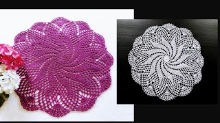 Crochet Doily PART 1 tablemat tablecover thalposh doily crochetworldcreations tutorial [upl. by Maje]