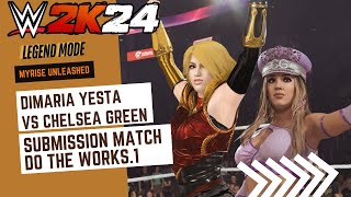 Submission Match Dimaria Yesta Comes To RAW My Rise Unleashed WWE 2K24 [upl. by Cherey]