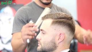 Traditional Fade Haircut Tutorial with Scissors on top [upl. by Ennaylime]