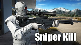 HITMAN 2 Hawkes Bay White Ninja Sniper Kill Everyone Infinite Ammo [upl. by Jala]