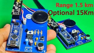 How to Make Wireless Walkie Talkie Using Arduino at Home  15 KM Range  Optional range 15 km [upl. by Ailadgim195]