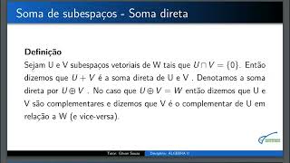 Algebra 2 Aulas da Semana 6 [upl. by Anev]