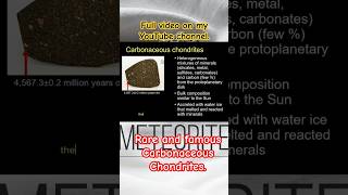 Rare and famous Carbonaceous Chondrites meteorite meteorite meteor [upl. by Lyrradal]