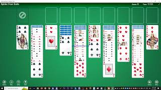 Spider Solitaire 4 suits 616 [upl. by Missi]