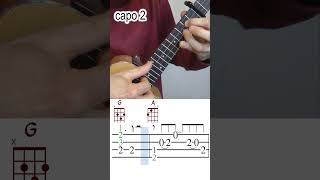 Walk of life  DIRE STRAITS  RIFF ukulele fingerstyle tabs [upl. by Jillayne]