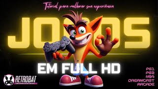 Melhorando o Visual dos Jogos 3D no Retrobat 6  PS1 PS2 Dreamcast e Mais retrobat emuladores [upl. by Neleb]