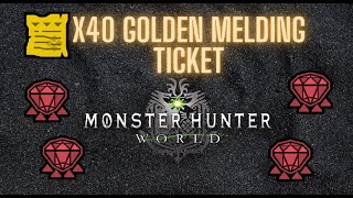 Use 40 Golden melding ticket what you get Monster Hunter World Iceborne [upl. by Lipscomb]