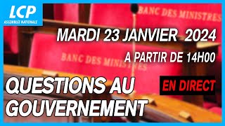 Questions au Gouvernement à lAssemblée nationale  23012024 [upl. by Dionisio659]