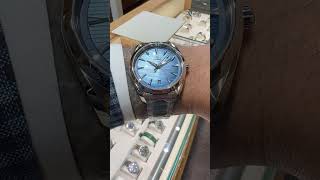 41mm Omega Seamaster Aqua Terra  Summer Blue [upl. by Llerret]