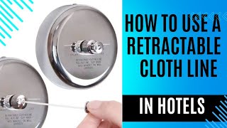 How to use a retractable clothesline in a hotel [upl. by Parris]