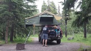 Gordigear Explorer Roof Top Tent amp Rinorack Foxwing Awning Setup [upl. by Ybot577]