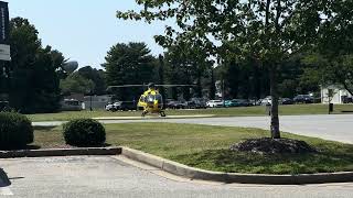 MedStar Medevac Helicopter taking off from St Marys Hospital Leonardtown Maryland USA [upl. by As769]