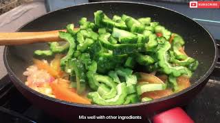 Ginisang Ampalaya na may itlog recipe  sautéed bitter melon recipe  easy recipe  cooking vlog 31 [upl. by Cuhp]