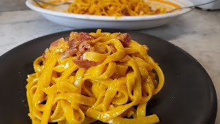 Fettuccine alla papalina antica ricetta facile romana passo passo [upl. by Asinet187]