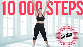 1 Hour Full Body Walking Workout to Burn over 600 Calories  10000 STEPS 5 Mile Walk at Home [upl. by Herrington540]