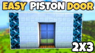 EASIEST 2X3 AUTOMATIC PISTON DOOR Minecraft 121 Tutorial [upl. by Sola357]