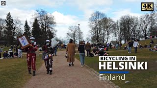 Bicycling in Helsinki Finland  Vappu May Day [upl. by Francine]