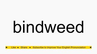 How to pronounce bindweed [upl. by Wedurn]