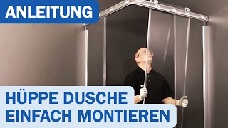 Montagevideo für HüppeDuschkabinen Design Elegance Gleittüren [upl. by Eurydice]