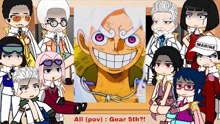 Part 12 Marines React To Luffy’s Gear 5 Joyboy  Gacha 🇺🇸 [upl. by Rossy]