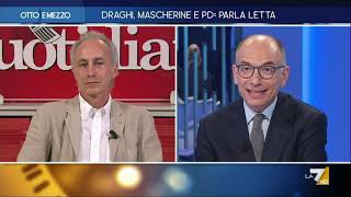 Governo Draghi botta e risposta tra Letta e Travaglio quotQuesto è un governo di centrodestraquot [upl. by Cirillo1]