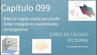 Área de una región plana por medio de una doble integral Principio Cálculo Vectorial Cap 099 [upl. by Maiah]