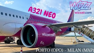 FLIGHT REVIEW WIZZ AIR MALTA W65520 Porto OPO  Milan Malpensa MXP A321 NEO [upl. by Howarth258]