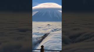 An unusual and rare phenomenon  lenticular clouds over Mount Fuji Japan [upl. by Astto]