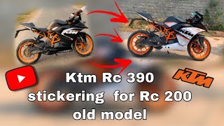 KTM RC 390 Sticker Installation KTM 2016  Transformation  Modification  ktm   Cinematic Shots [upl. by Allianora797]