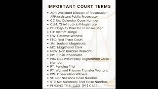 Important court terms [upl. by Florina]