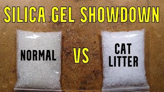 Silica gel desiccant showdown  normal versus crystal cat litter [upl. by Arlee467]