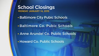 School Closings And Delays Announced For Monday [upl. by Selrahc]