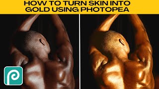 How to Golden Skin Tone in Photopea [upl. by Anileme]