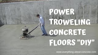 HOW TO FINISH A CONCRETE FLOOR  POWER TROWELING SECRETS [upl. by Arriaet]