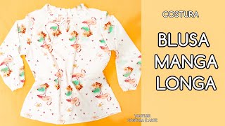 COSTURA DE BLUSA MANGA LONGA  COSTURA E ARTE [upl. by Nager33]