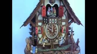 Schneider Cuckoo Clock with Children on Moving TeeterTotter 17quot [upl. by Enelloc778]