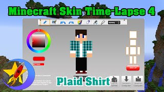 How to Make Minecraft Skin TimeLapse 4 PLAID SHIRT [upl. by Nie]