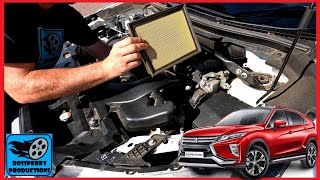 How to Replace a Mitsubishi Eclipse Cross Air Filter Tutorial 2017 on [upl. by Enovahs573]