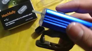 Unboxing  Machfally QD001 Waterproof USB Charging Bike Front Light [upl. by Fujio]