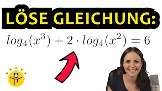 Logarithmengleichung lösen – LOGARITHMUS Gleichung nach x auflösen [upl. by Ludly]