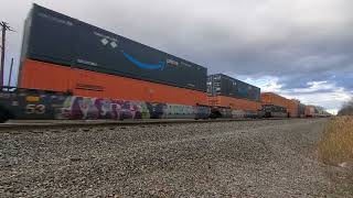 CSX BampO heritage Unit Stack Train Weedsport NY 102624 vid 3 of 3 [upl. by Yarezed]