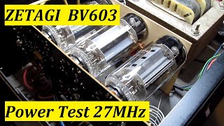 Zetagi BV603 Power Test 27Mhz 12x 6P45S 1987 rok [upl. by Ereynihc420]