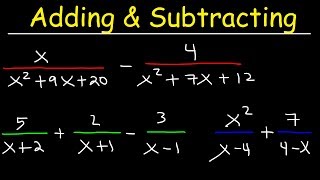 Adding and Subtracting Rational Expressions With Unlike Denominators [upl. by Eitten]