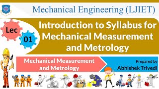 L 1 Introduction to Syllabus  Mechanical Measurement and Metrology  Mechanical [upl. by Tamera]